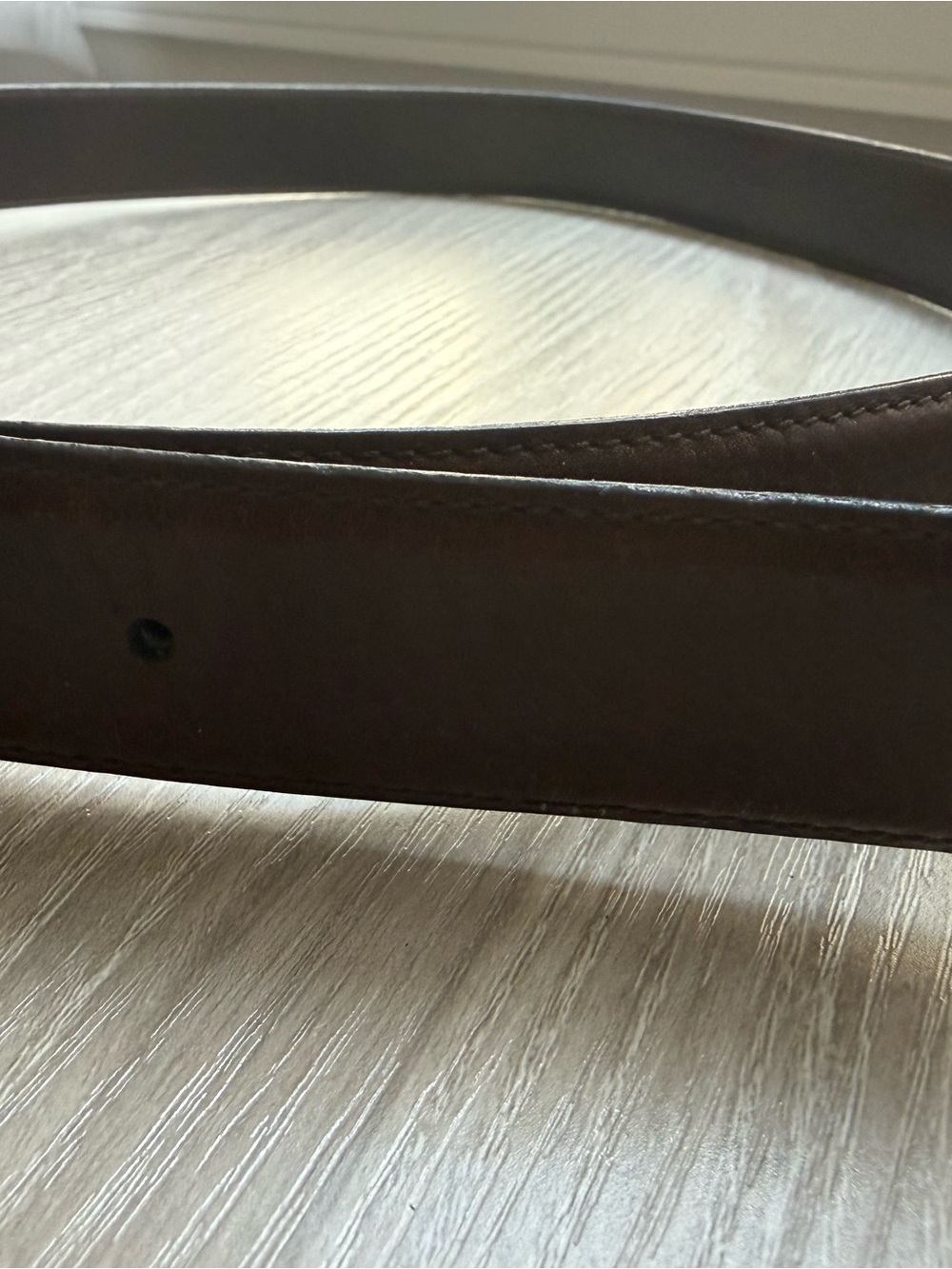 L’Aigle Paris New York Vintage Men’s Brown Leather Dress Belt 38 Fathers Day Gif - Picture 6 of 16